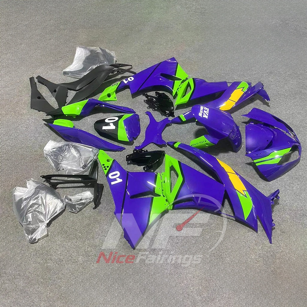 Fairing Kit Fits 2009-2012 KAWASAKI ZX6R - ABS Plastic Bodywork | NiceFairings - side angle image