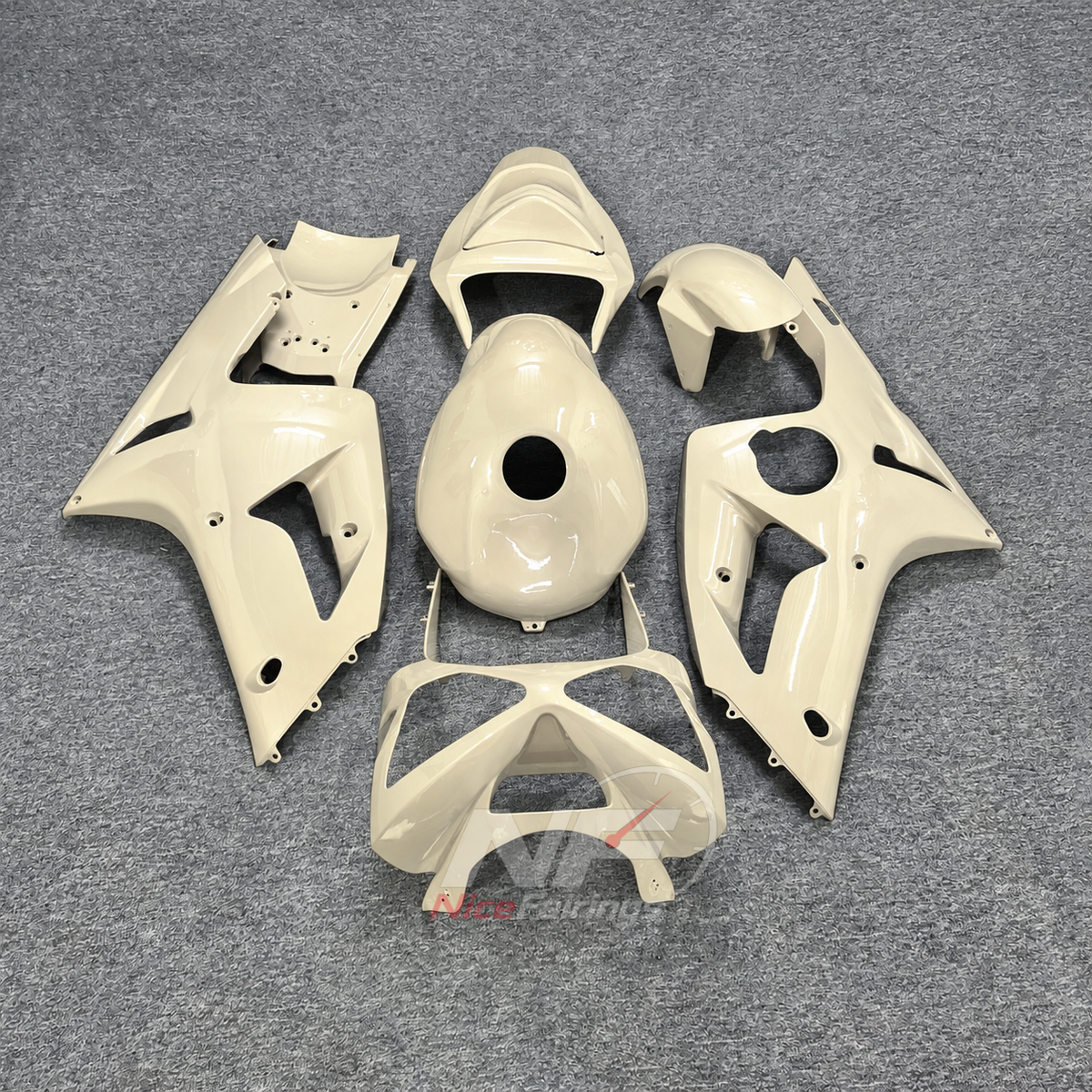 Kawasaki ZX6R 2003-2004 Cream beige bodywork - front view