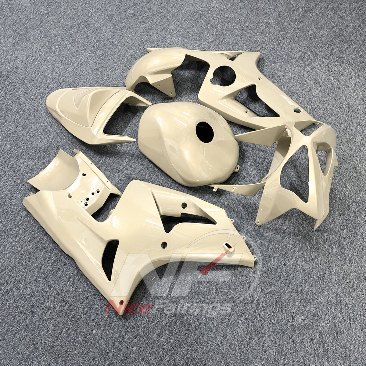Kawasaki ZX6R 2003-2004 Cream beige bodywork - angled view
