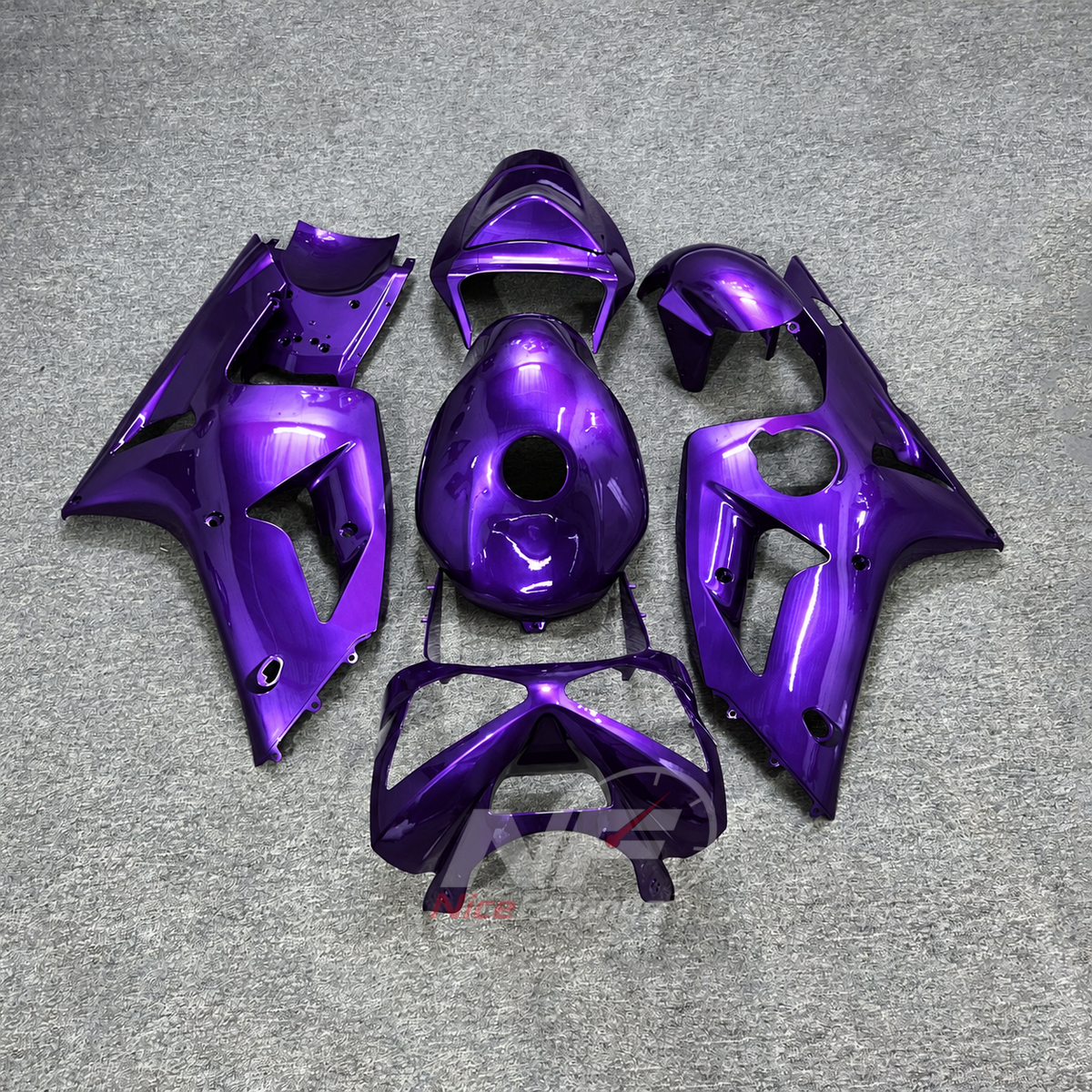 Kawasaki ZX6R 2003-2004 Purple bodywork - front view