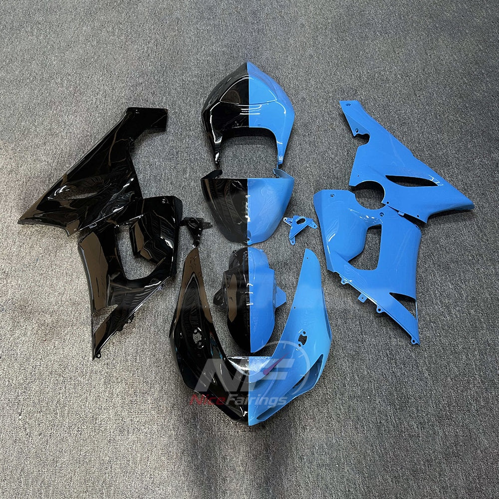 Kawasaki ZX6R 2005-2006 Half blue black panels - front view