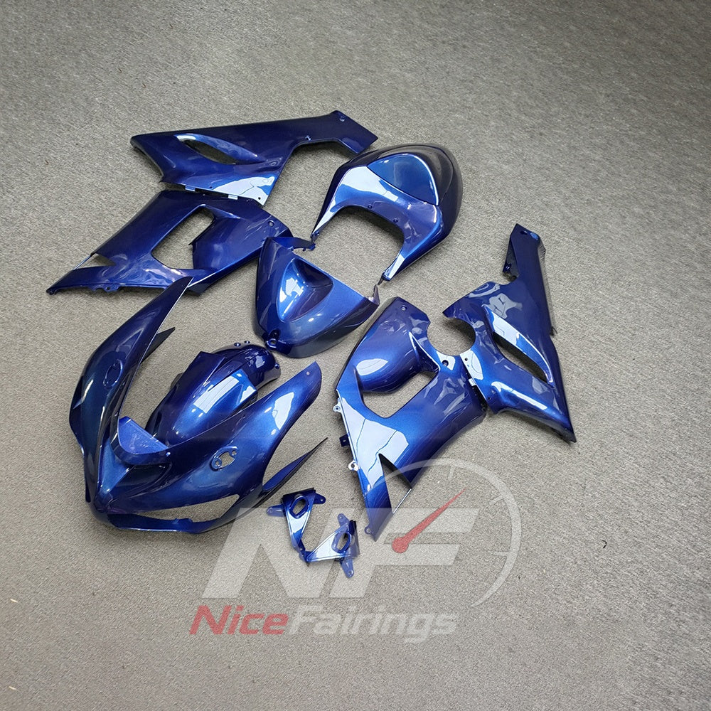 Kawasaki ZX6R 2005-2006 Deep blue bodywork - angled view