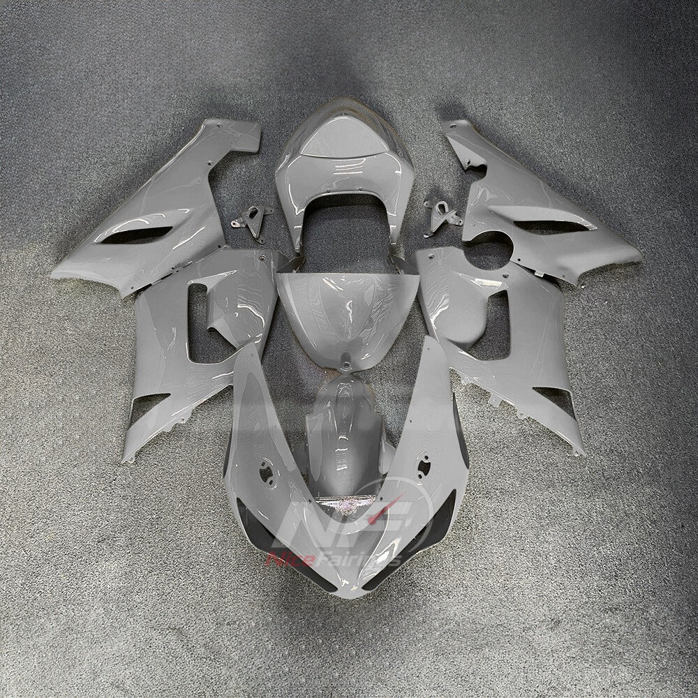 Kawasaki ZX6R 2005-2006 Light gray simple bodywork - front view