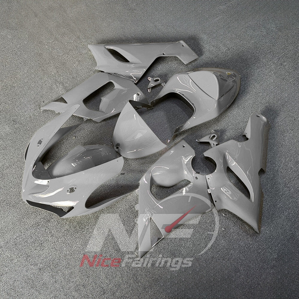 Kawasaki ZX6R 2005-2006 Light gray simple bodywork - angled view