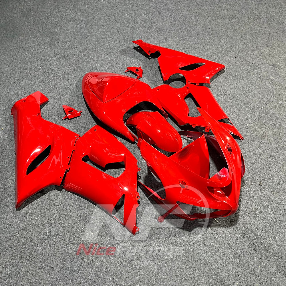 Kawasaki ZX6R 2005-2006 Red bodywork - angled view