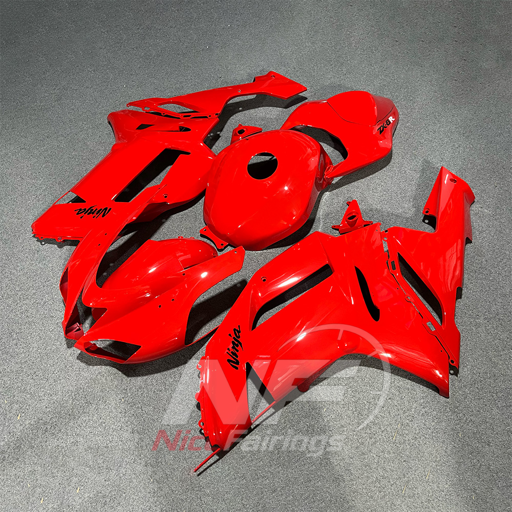 Kawasaki ZX6R 2007-2008 Red body panels - angled view