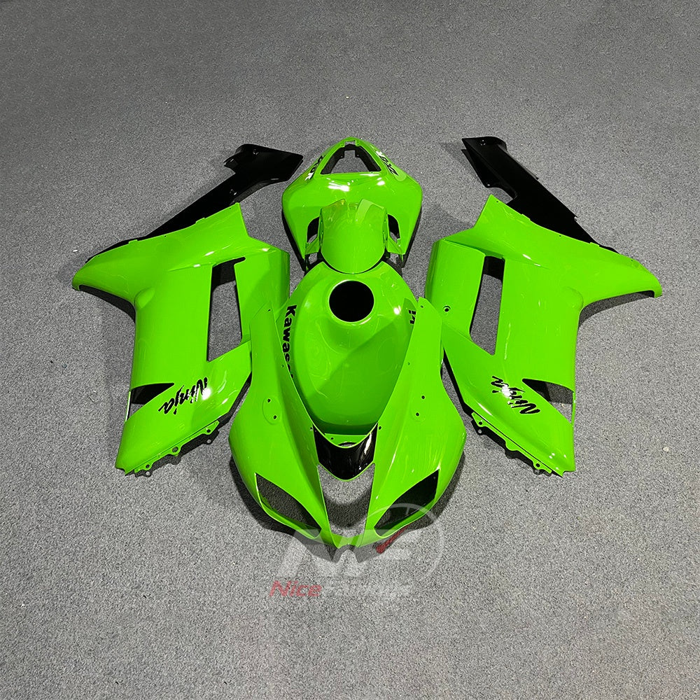 Kawasaki ZX6R 2007-2008 Green body panels - front view