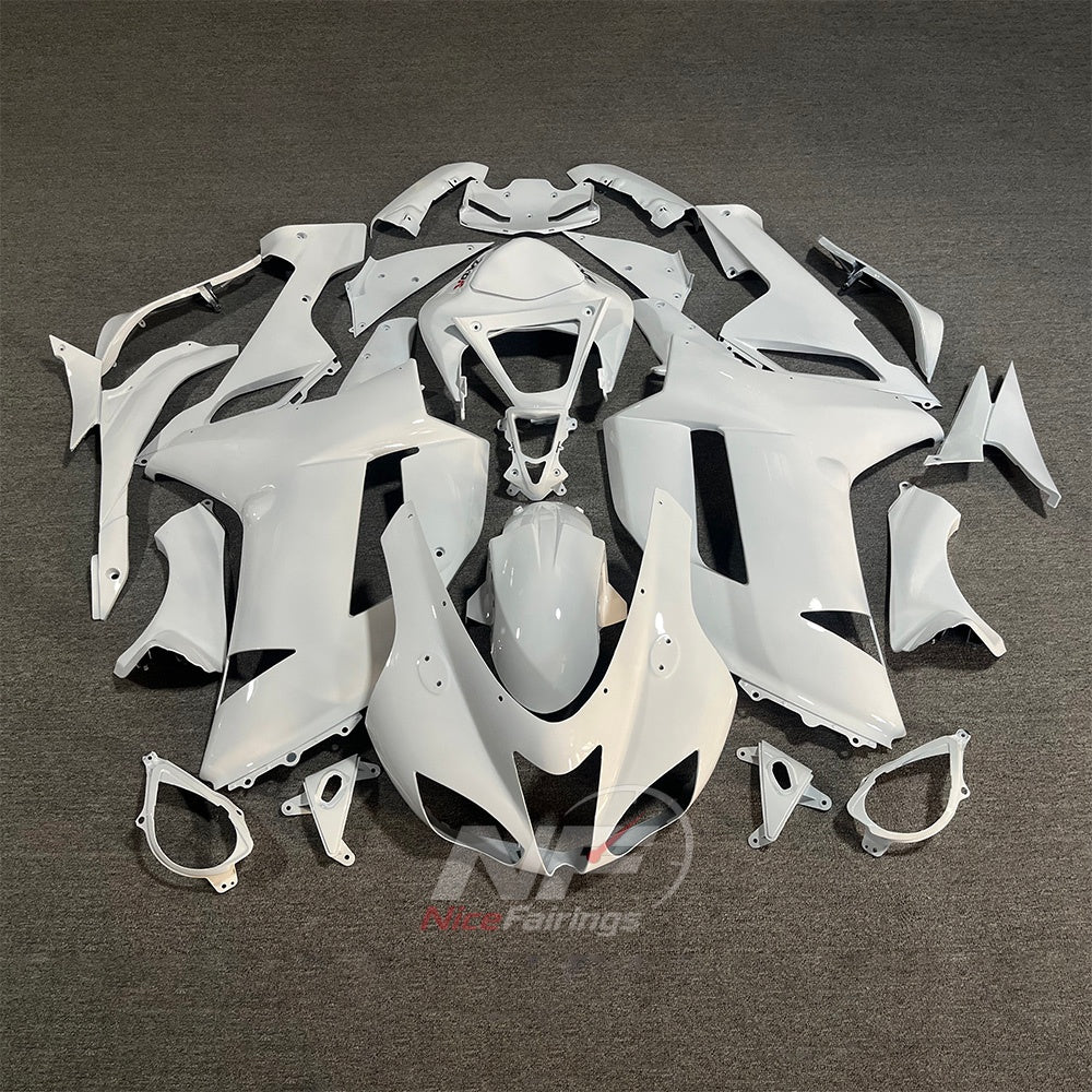 Kawasaki ZX6R 2007-2008 White body panels - front view