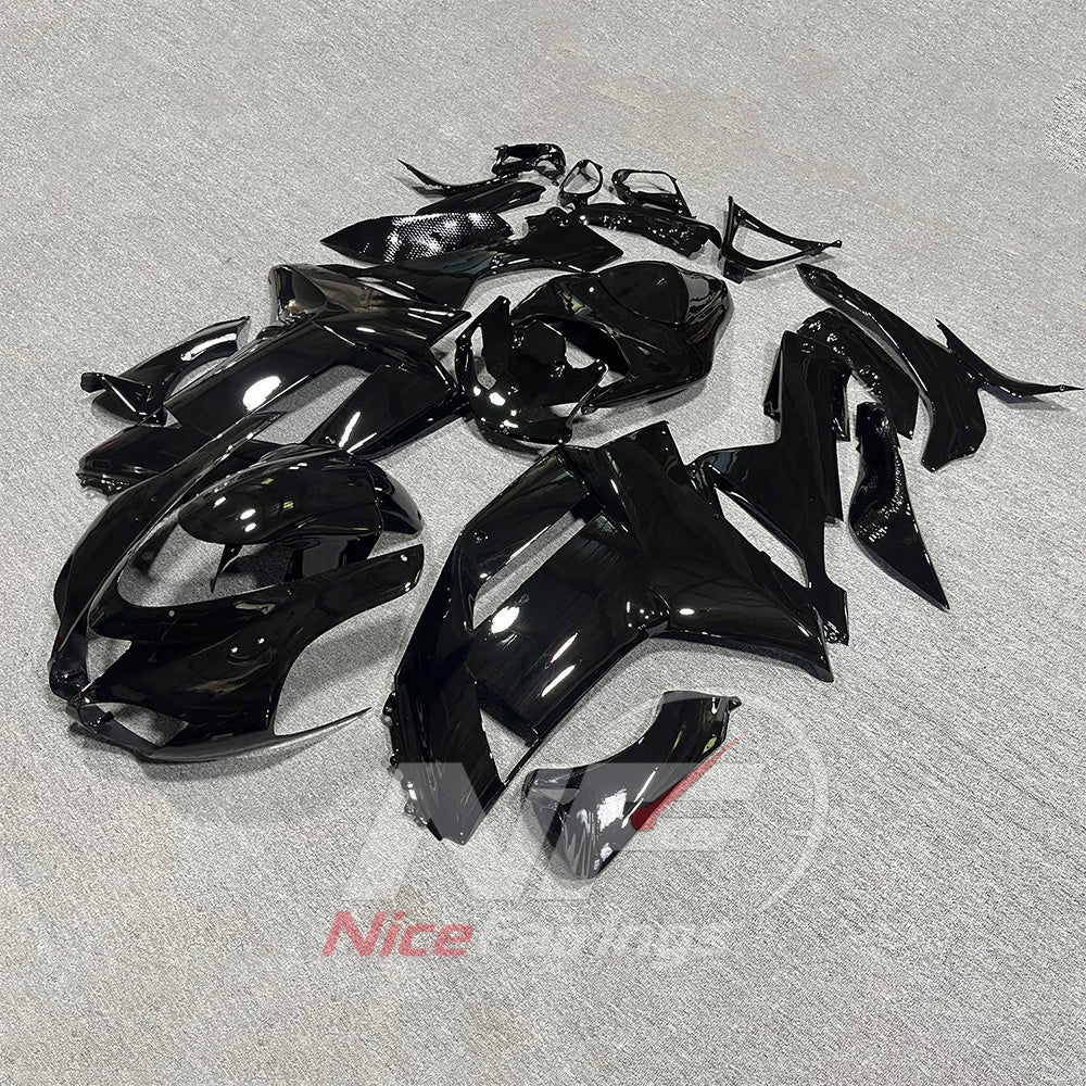 Kawasaki ZX6R 2007-2008 Black body panels - angled view