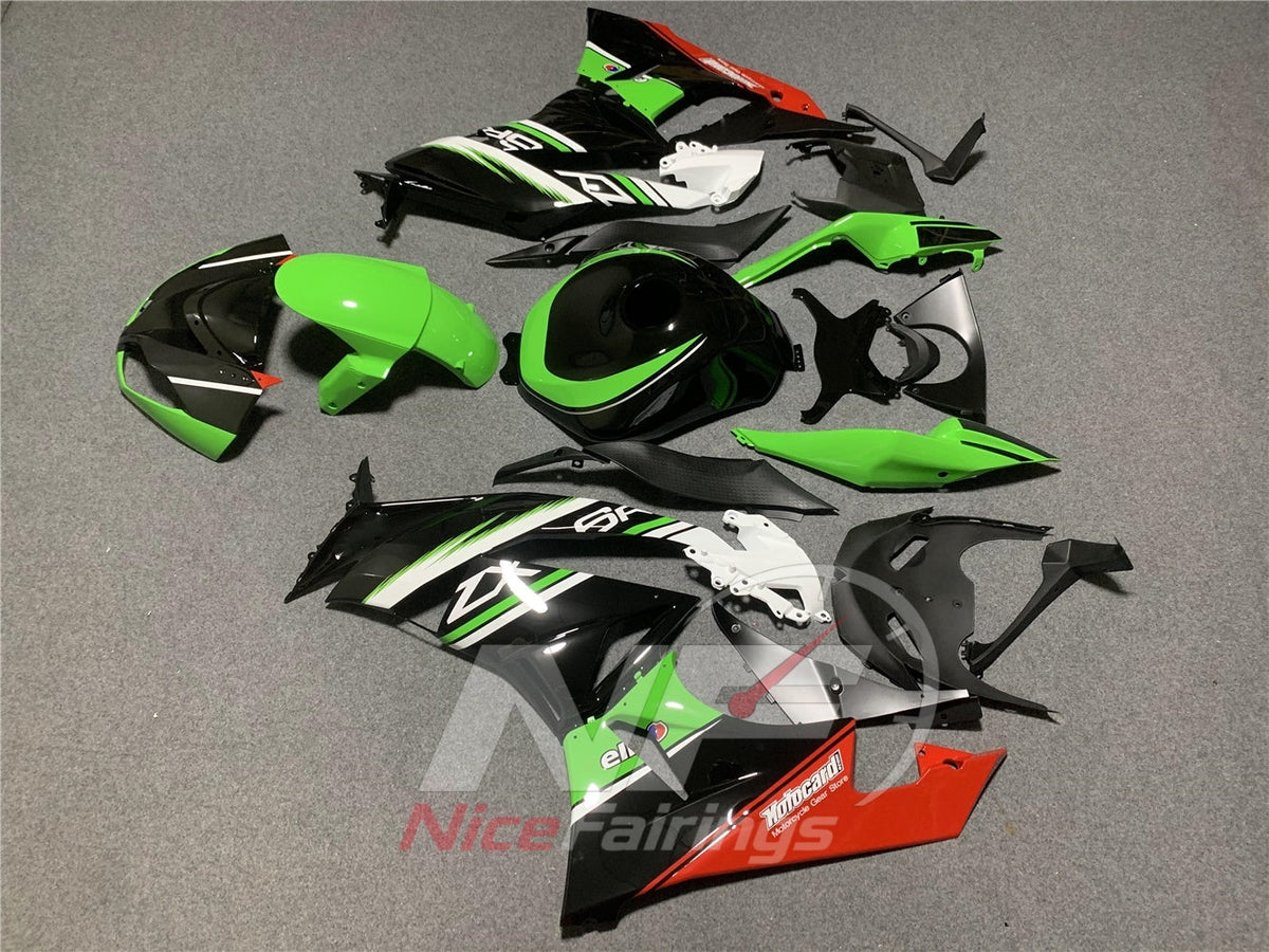 Fairings Kit Fits 2009-2012 KAWASAKI ZX6R - ABS Injection Bodywork | NiceFairings - front angle image