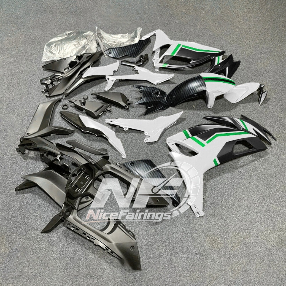 For KAWASAKI Ninja 650 ER-6F 2020-2026 Green Black Aftermarket ABS Fairing Kit Full Bodywork | NiceFairings - front angle image