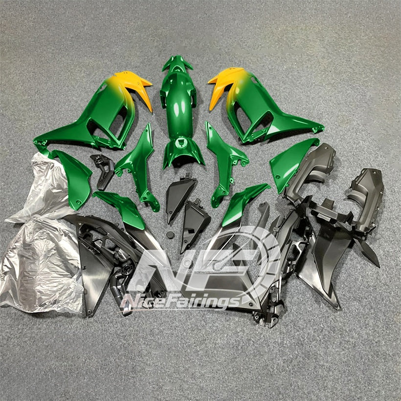 For KAWASAKI Ninja 650 ER-6F 2020-2026 Green Black Aftermarket ABS Fairing Kit Full Bodywork | NiceFairings - front angle image