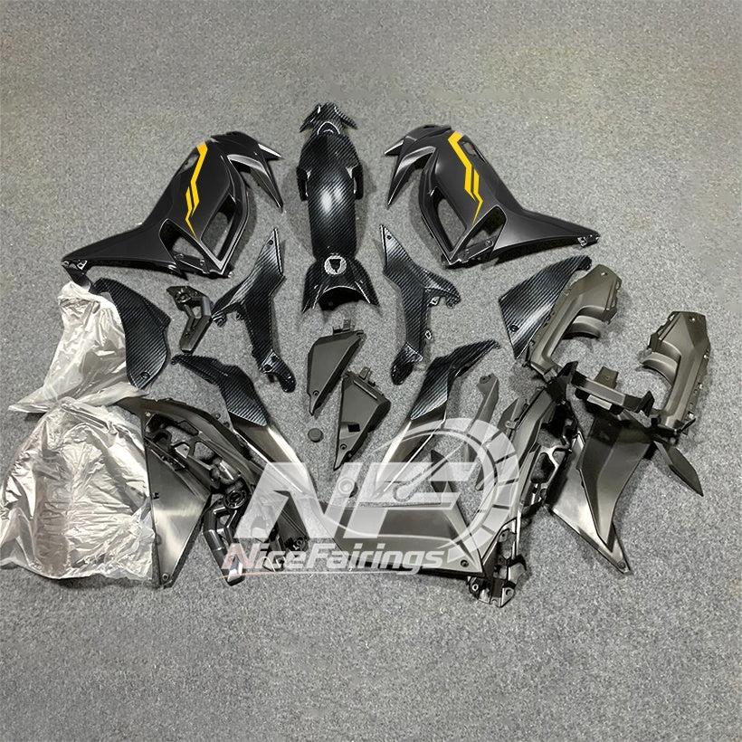 For KAWASAKI Ninja 650 ER-6F 2020-2026 Yellow Black Sportbike Fairings Kit Replacement Cowling | NiceFairings - front angle image