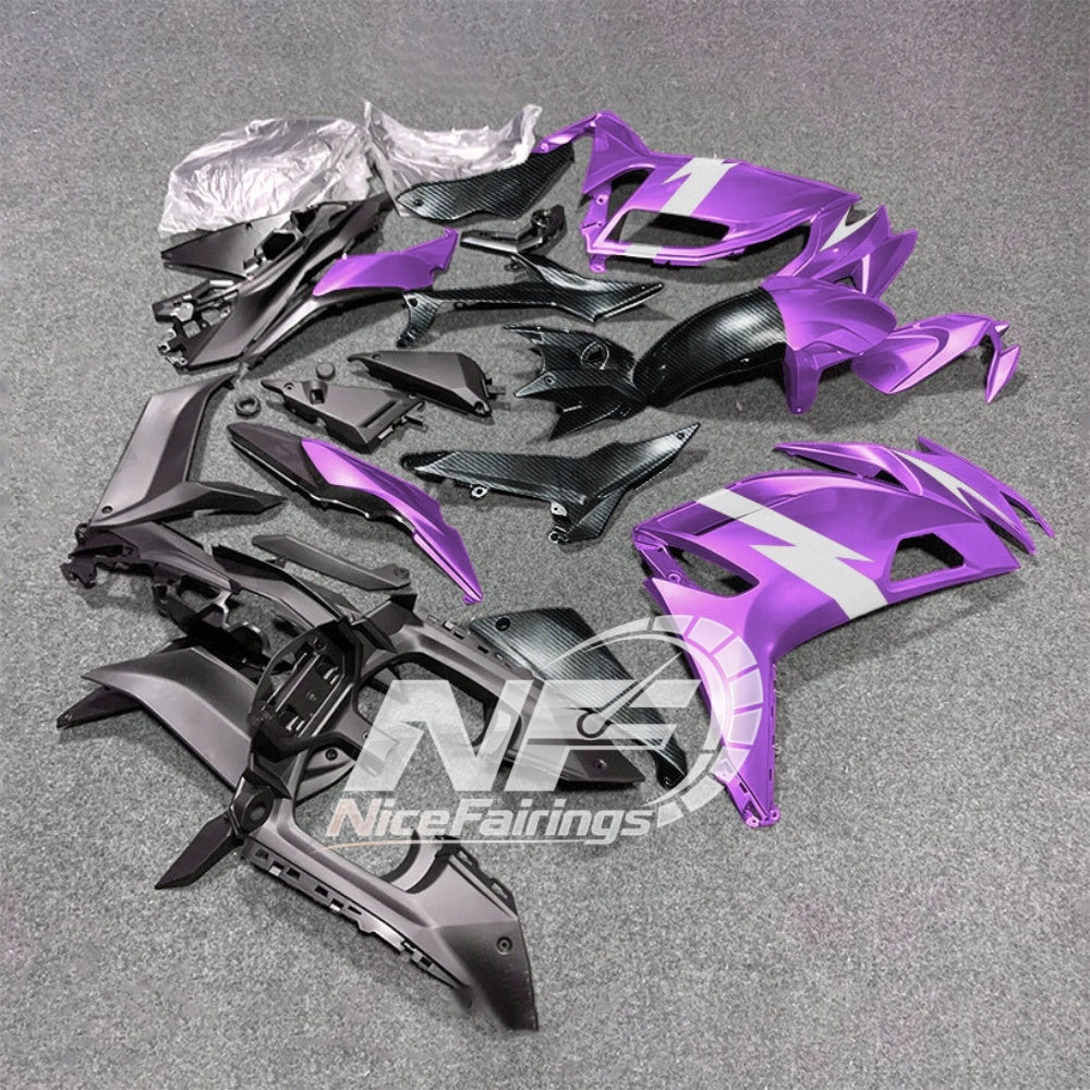 For KAWASAKI Ninja 650 ER-6F 2020-2026 Blue Black Custom Painted Motorcycle Fairings Kit | NiceFairings - side angle image
