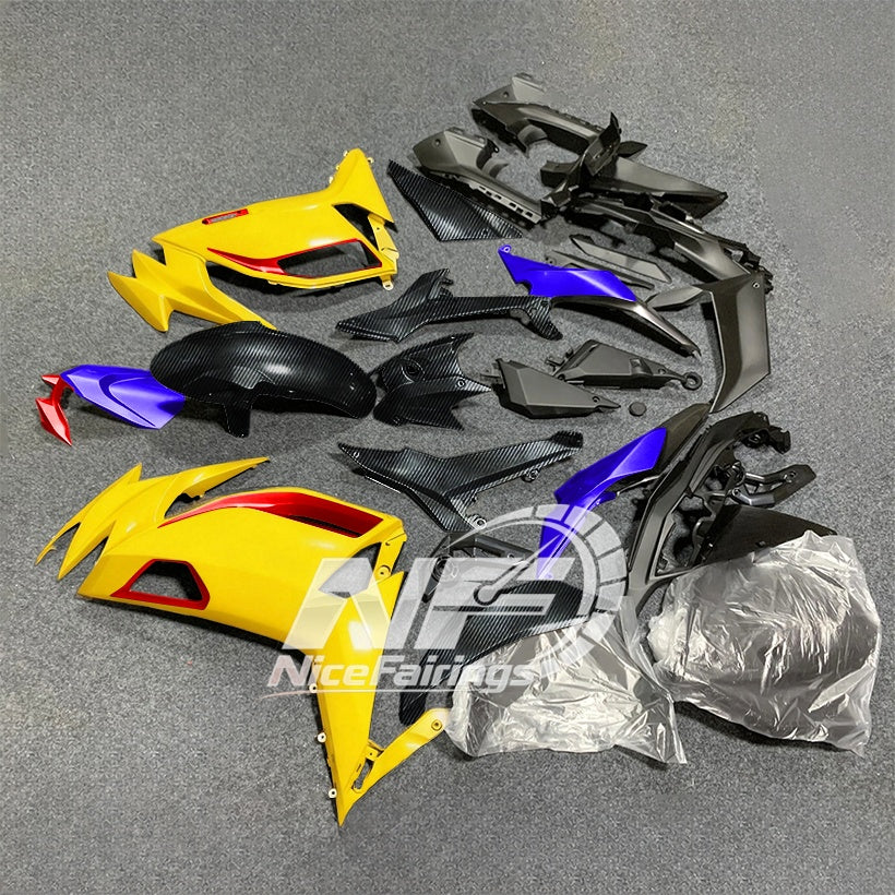 For KAWASAKI Ninja 650 ER-6F 2020-2026 Yellow Black Aftermarket ABS Fairing Kit Full Bodywork | NiceFairings - side angle image