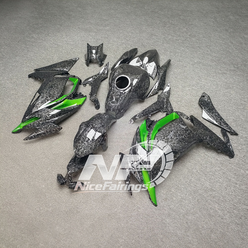 For KAWASAKI Ninja 650 ER-6F 2020-2026 Green Black Custom Painted Motorcycle Fairings Kit | NiceFairings - rear angle image