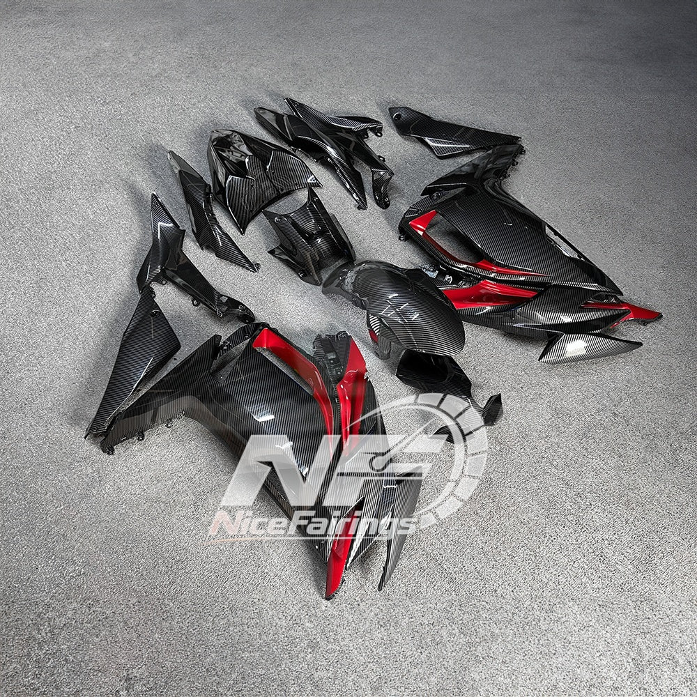 For KAWASAKI Ninja 650 ER-6F 2020-2026 Red Black ABS Fairing Kit Complete Bodywork Panels | NiceFairings - rear angle image