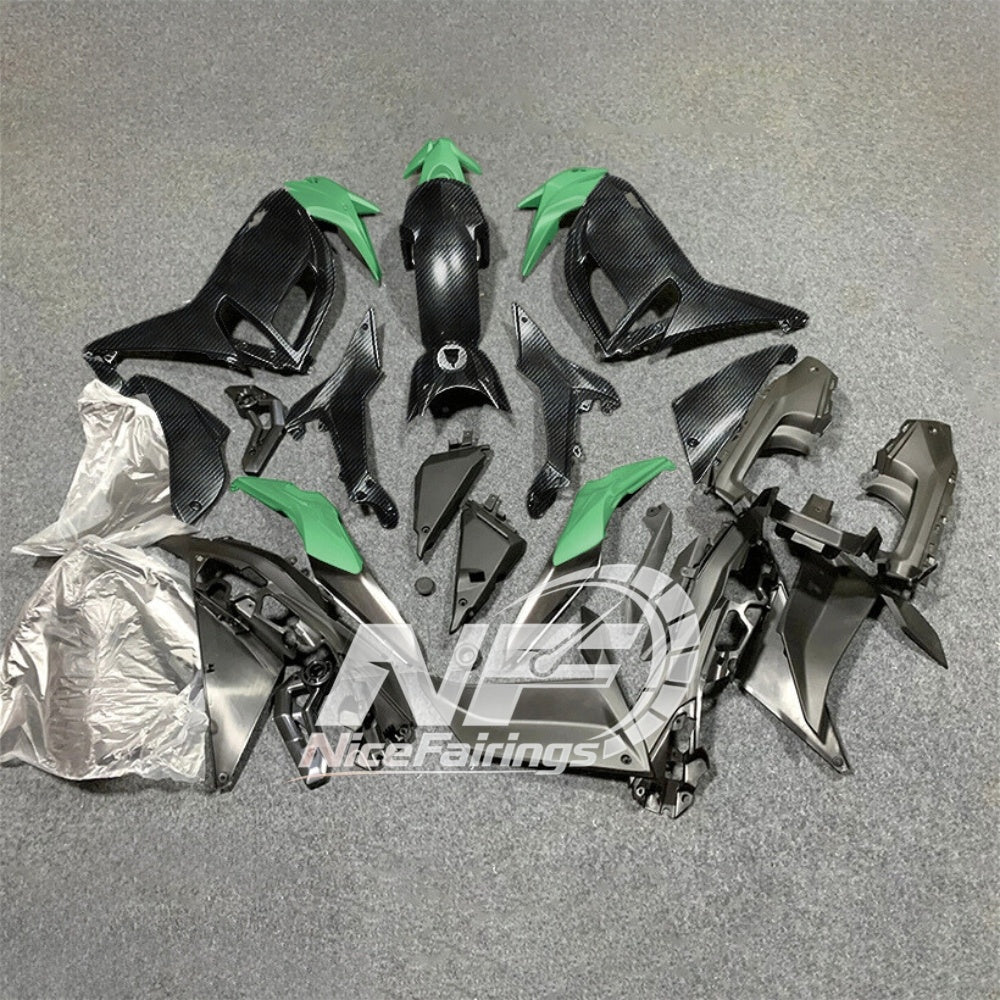 For KAWASAKI Ninja 650 ER-6F 2020-2026 Green Black Aftermarket ABS Fairing Kit Full Bodywork | NiceFairings - rear angle image