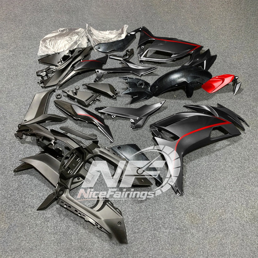 For KAWASAKI Ninja 650 ER-6F 2020-2026 Red Black Injection Molded Fairing Kit Bodywork Set | NiceFairings - rear angle image