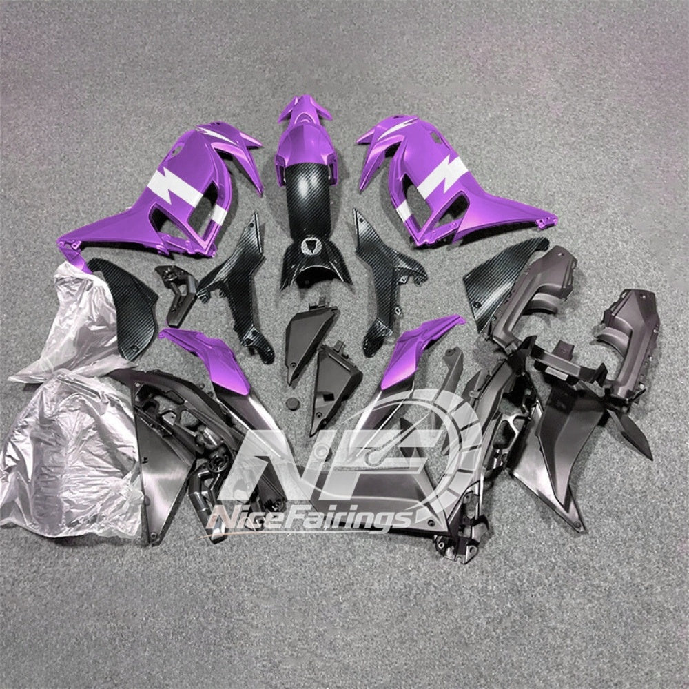 For KAWASAKI Ninja 650 ER-6F 2020-2026 Blue Black Custom Painted Motorcycle Fairings Kit | NiceFairings - rear angle image