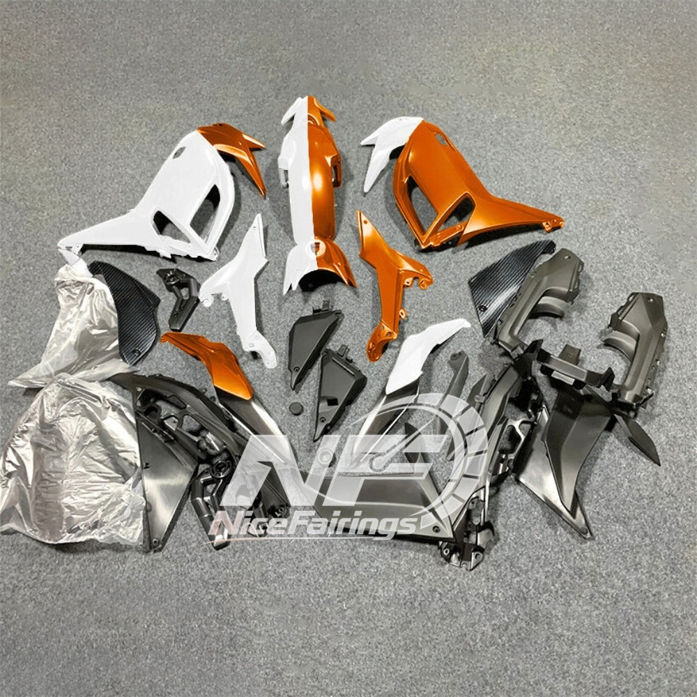 For KAWASAKI Ninja 650 ER-6F 2020-2026 Orange Black Custom Painted Motorcycle Fairings Kit | NiceFairings - rear angle image