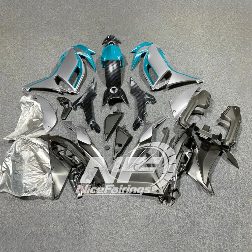 For KAWASAKI Ninja 650 ER-6F 2020-2026 Blue Black ABS Fairing Kit Complete Bodywork Panels | NiceFairings - rear angle image