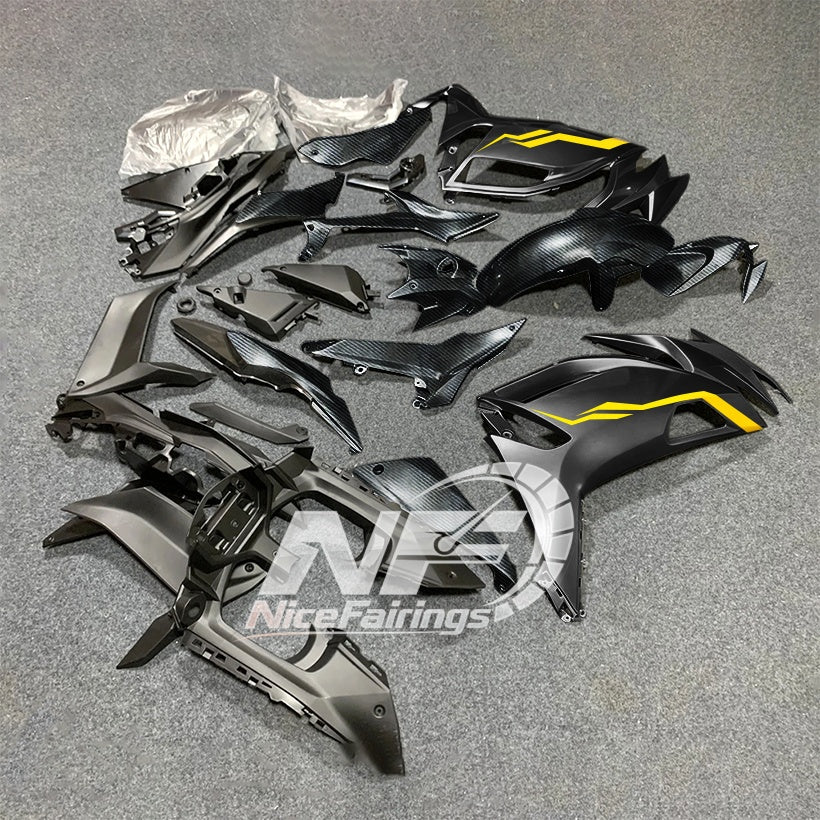 For KAWASAKI Ninja 650 ER-6F 2020-2026 Yellow Black Sportbike Fairings Kit Replacement Cowling | NiceFairings - rear angle image