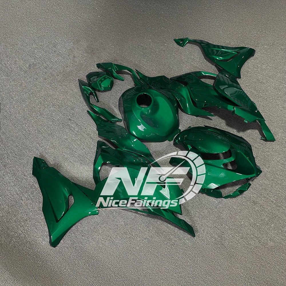 For Kawasaki Ninja ZX-6R 636 2024-2025 Custom Fairings Pearl White Tank Cover | NiceFairings - front angle image