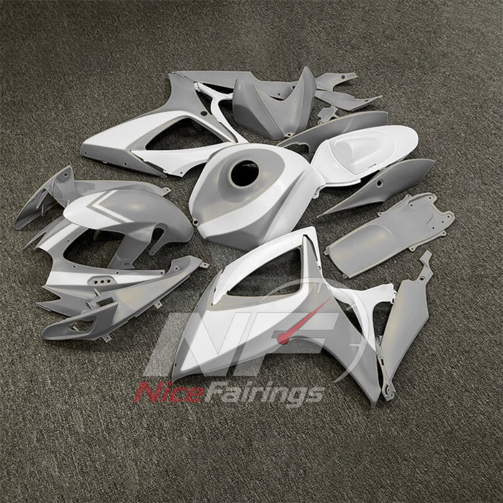 For Suzuki GSXR600 GSXR750 K6 2006-2007 ABS Fairing Kit Gray Painted Bodywork | NiceFairings - front angle image