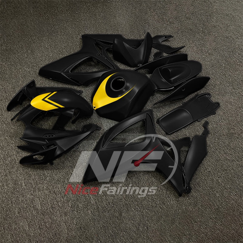 For Suzuki GSX-R600 GSX-R750 K6 2006-2007 Custom Fairings Black Gray ABS Sportbike Plastics | NiceFairings - front angle image