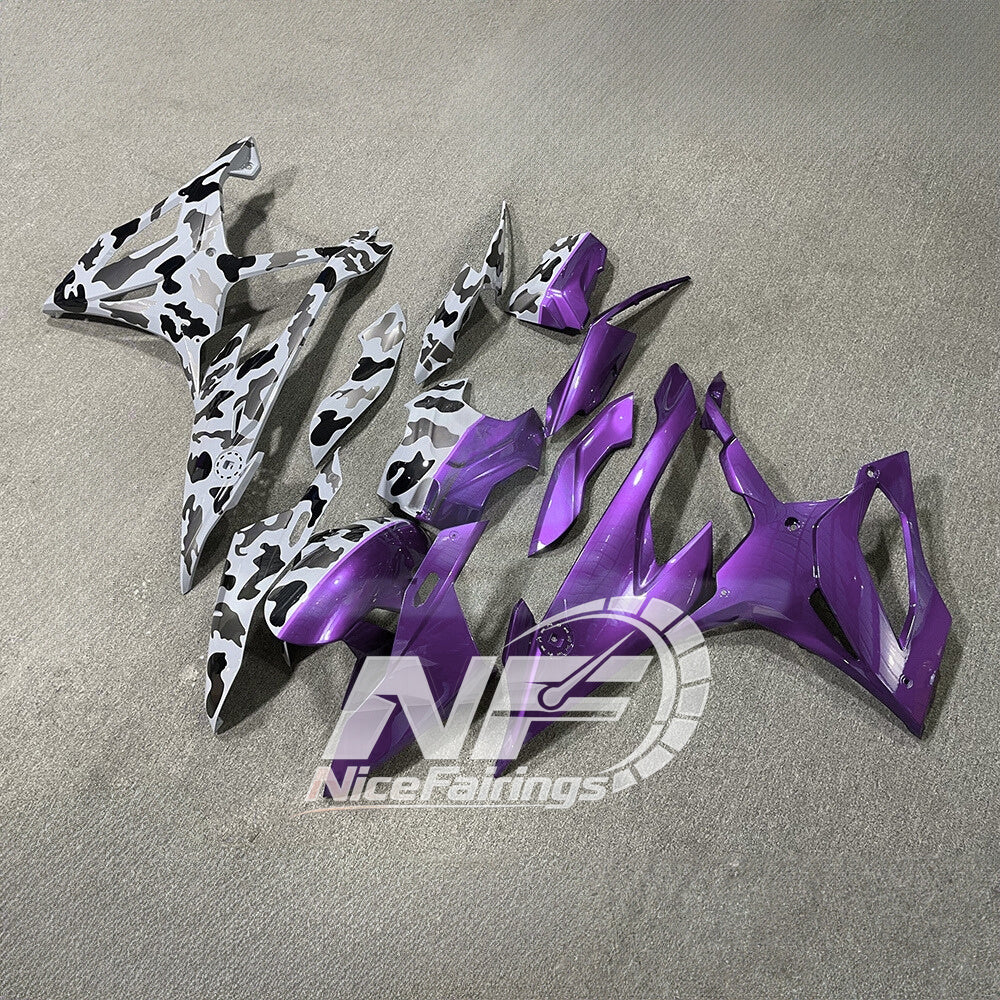 For BMW S1000RR 2019-2022 White Black Elite Edition Sportbike Fairings, Custom ABS Bodywork And Replacement Plastics | NiceFairings - front angle image
