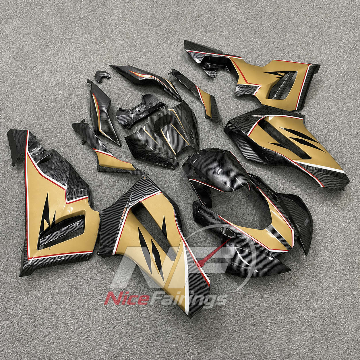 Gold Black ABS fairing kit for Honda CBR1000RR-R 2020-2023, design A08-P02 - image 2