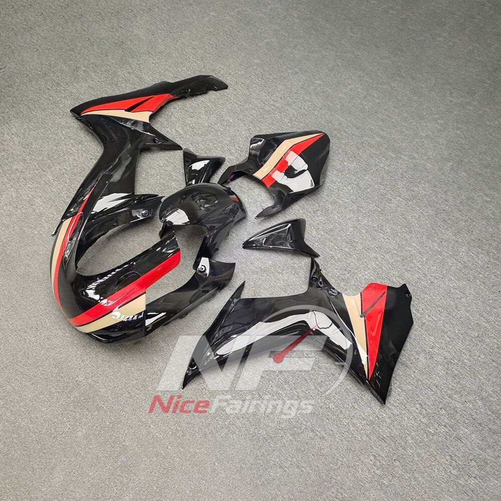 For Suzuki GSXR600 GSXR750 K11 2011-2016 ABS Fairing Kit White Black Painted Bodywork | NiceFairings - front angle image