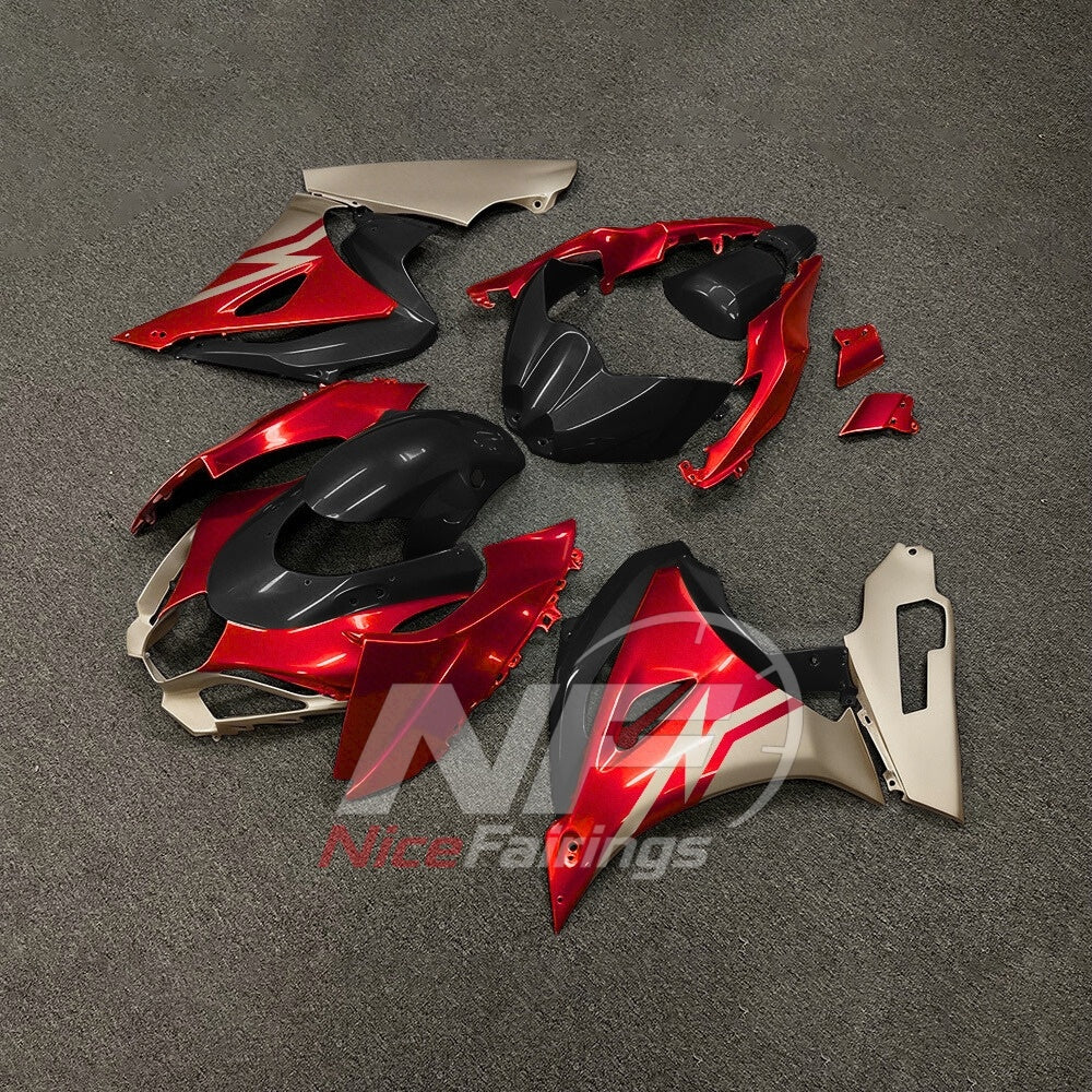 For Suzuki GSXR1000 K17 2017-2026 ABS Body Kit Red Black Street Track Fairings | NiceFairings - front angle image