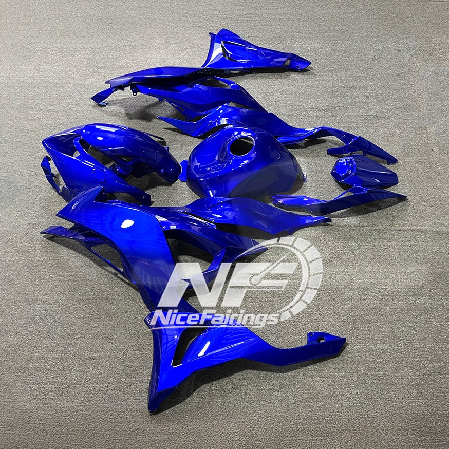 For Kawasaki Ninja ZX6R 636 2024-2025 Sportbike Plastics Orange Black Tank Cover | NiceFairings - front angle image