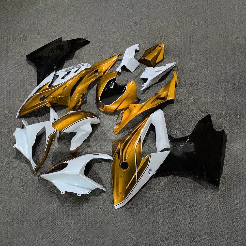 For BMW S1000RR 2017-2018 M Motorsport Standard No Tank Cover ABS Fairing Kit, Custom Painted Motorcycle Bodywork | NiceFairings - front angle image