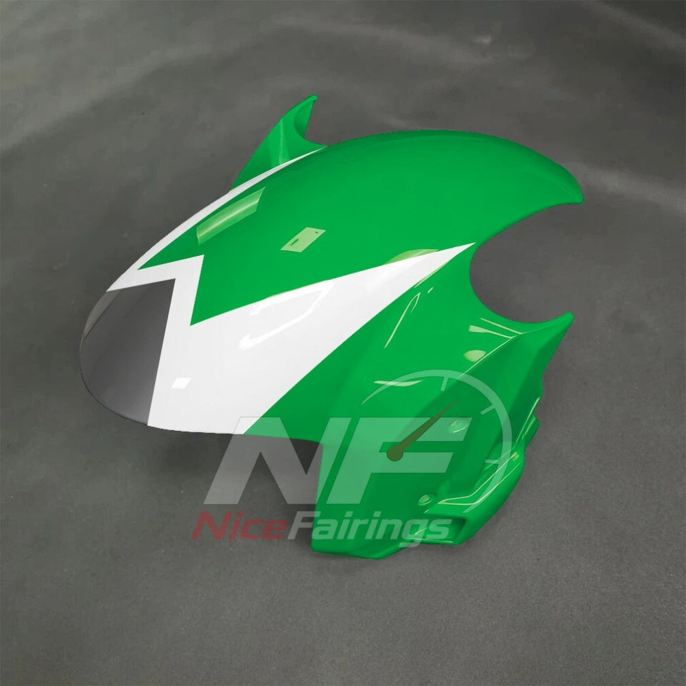 For BMW S1000RR 2025-2026 Green Black Sportbike Fairing Set with Custom Painted Plastics | NiceFairings - front angle image