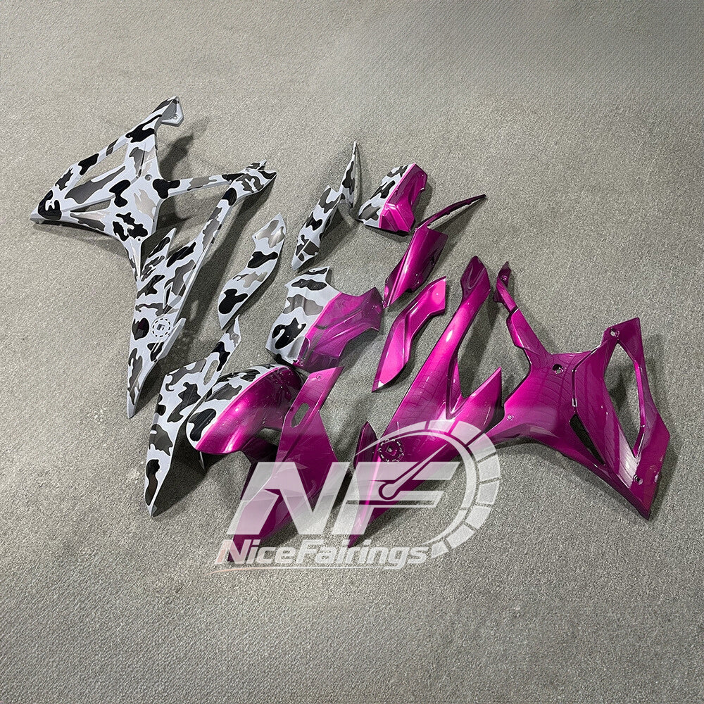 For BMW S1000RR 2019-2022 Stealth Black Elite Edition Custom Fairings, ABS Replacement Plastics Full Body Kit | NiceFairings - front angle image