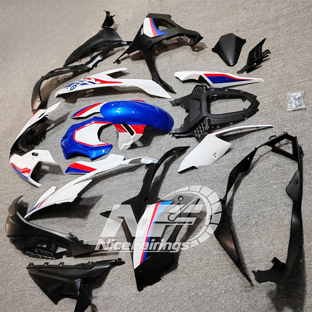 For BMW S1000RR 2019-2022 Lime Yellow ABS Fairing Kit, Custom Painted Motorcycle Bodywork | NiceFairings - front angle image