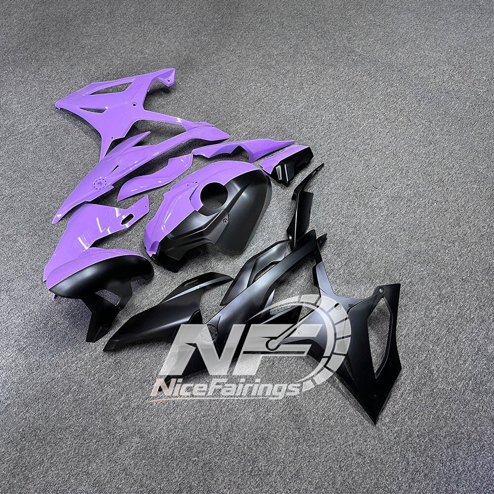 For BMW S1000RR 2019-2022 Blue Silver Sportbike Fairings, Custom ABS Bodywork And Replacement Plastics | NiceFairings - front angle image