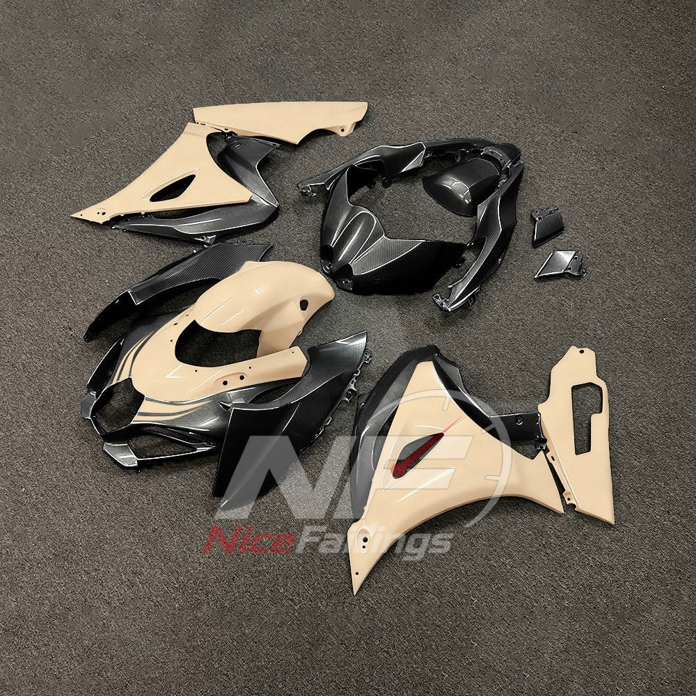 For Suzuki GSXR1000 K17 2017 2018-2026 ABS Fairing Kit Yellow Orange Painted Bodywork | NiceFairings - front angle image