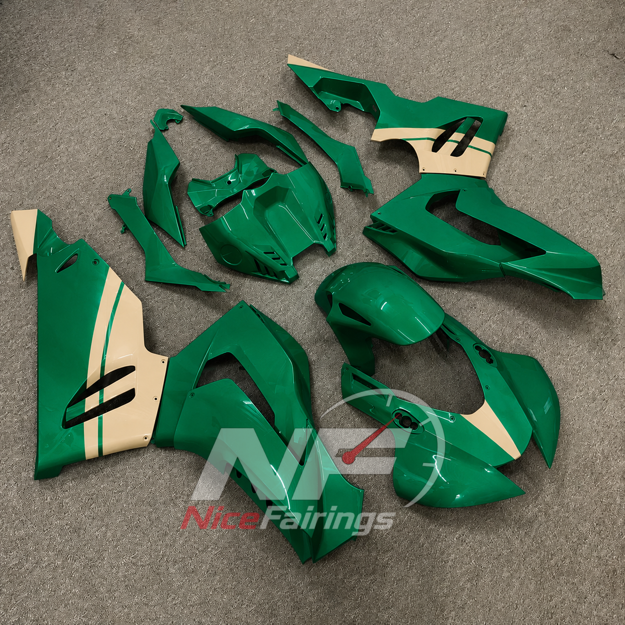 Green Gold ABS fairing kit for Honda CBR1000RR-R 2020-2023, design D70-P36 - image 2