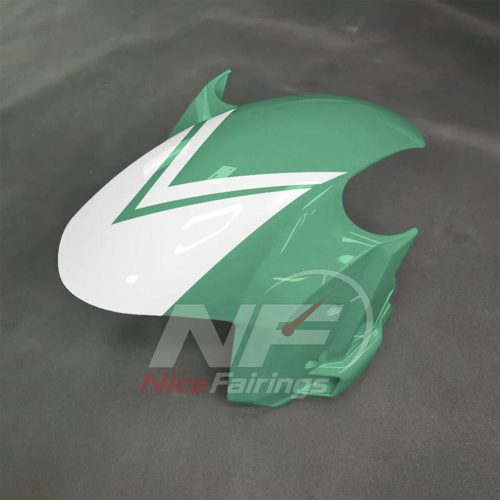 For BMW S1000RR 2025-2026 Green Black Custom Fairings with ABS Sportbike Plastics and Full Body Kit | NiceFairings - front angle image