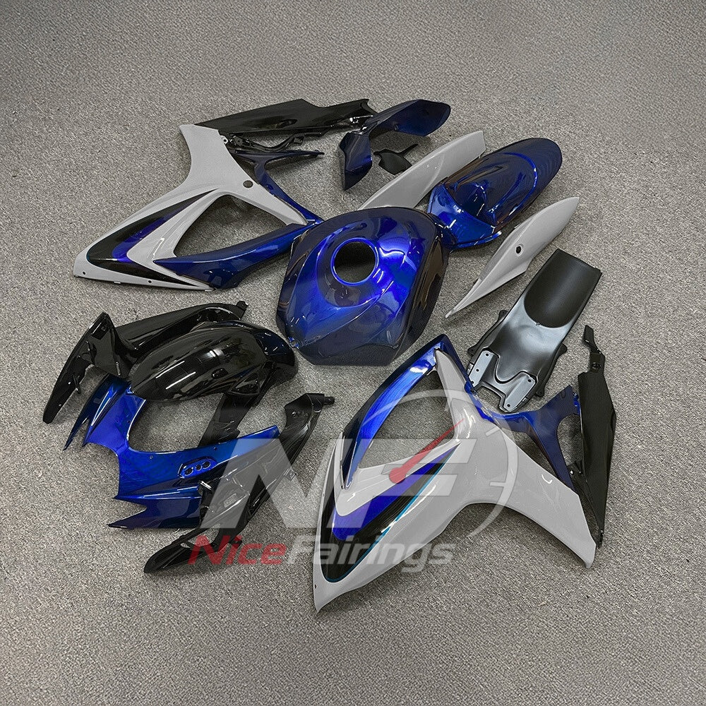 For Suzuki GSX-R600 GSX-R750 K6 2006-2007 Sportbike Fairing Set Gray Custom Painted Plastics | NiceFairings - front angle image