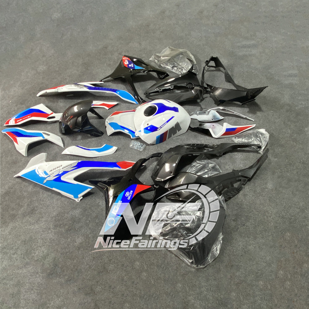 For BMW S1000RR 2019-2022 Gloss Black Sportbike Fairings, Custom ABS Bodywork And Replacement Plastics | NiceFairings - front angle image