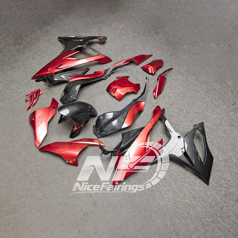 For BMW S1000RR 2019-2022 Blue White Motorcycle Fairing Kit, Aftermarket ABS Body Panels | NiceFairings - front angle image
