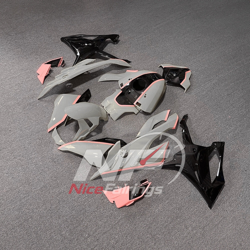 For BMW S1000RR 2023-2024 Red Black Custom Fairings with ABS Sportbike Plastics and Full Body Kit | NiceFairings - front angle image