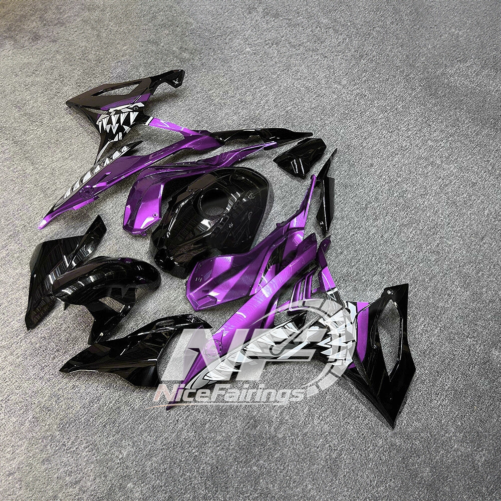 For BMW S1000RR 2019-2022 Orange Black Premium Edition Custom Painted ABS Body Kit For Street Or Track | NiceFairings - front angle image