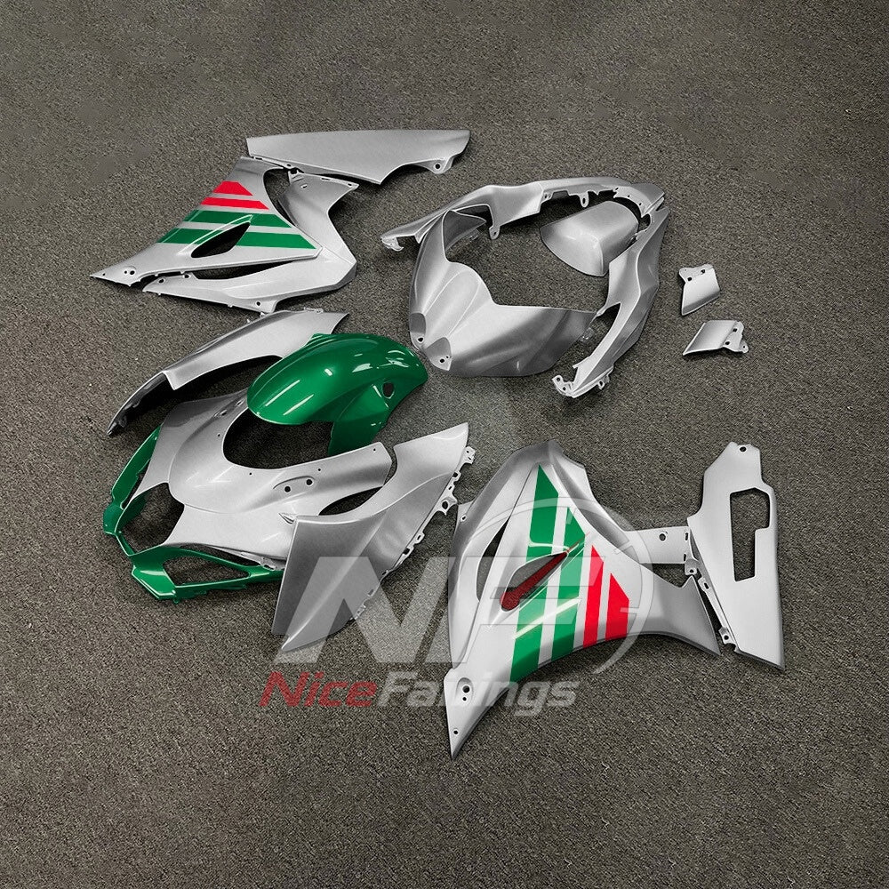 For Suzuki GSXR1000 K17 2017-2026 K17 Motorcycle Fairing Kit Green Black Body Panels | NiceFairings - front angle image