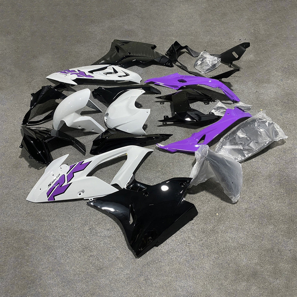 For BMW S1000RR 2017-2018 M Motorsport Standard No Tank Cover Full Fairing Kit, Painted ABS Motorcycle Plastics | NiceFairings - front angle image